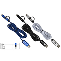 5-in-1 Braided 6 Ft. Long Cell Phone Charging Cable